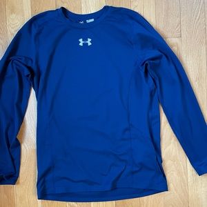 Under Armour Cold Gear Fitted Blue shirt youth XL